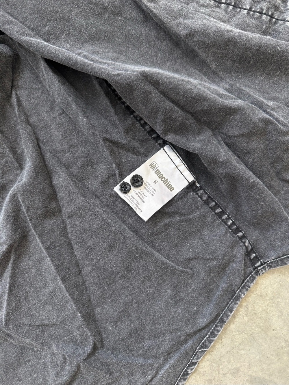 Machine Gray Washed Jean Jacket - Picture 3 of 10